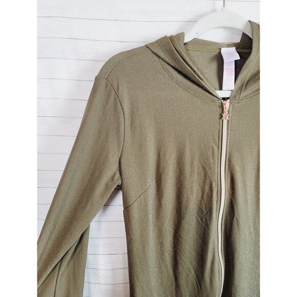 SAVAGE X FENTY Sleep & Shine Hooded Onesie in Military Olive Green, sz Medium - Picture 4 of 14